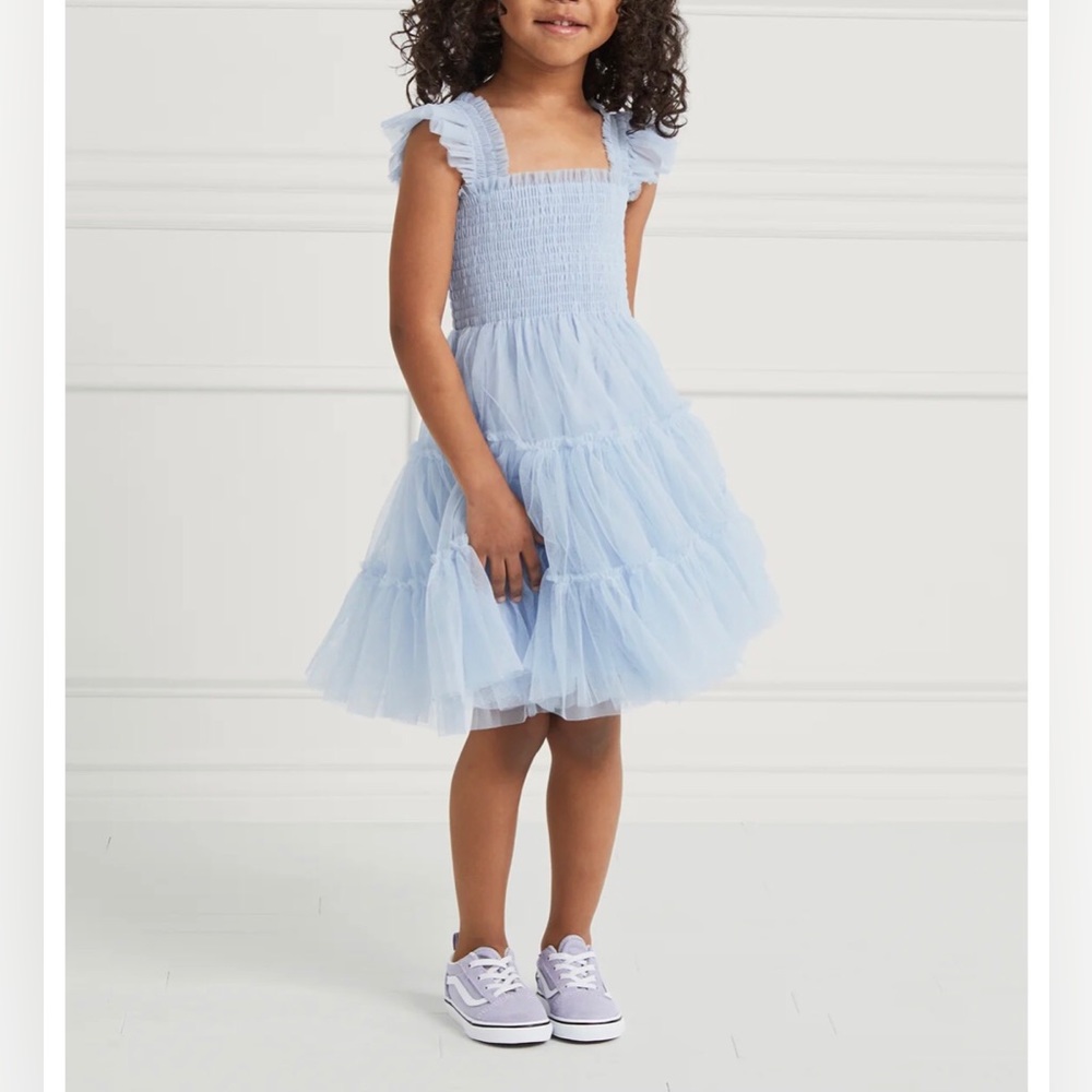 Hill House home tiny baby Ellie nap dress blue tulle